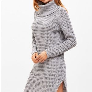 Dark grey turtle neck dress